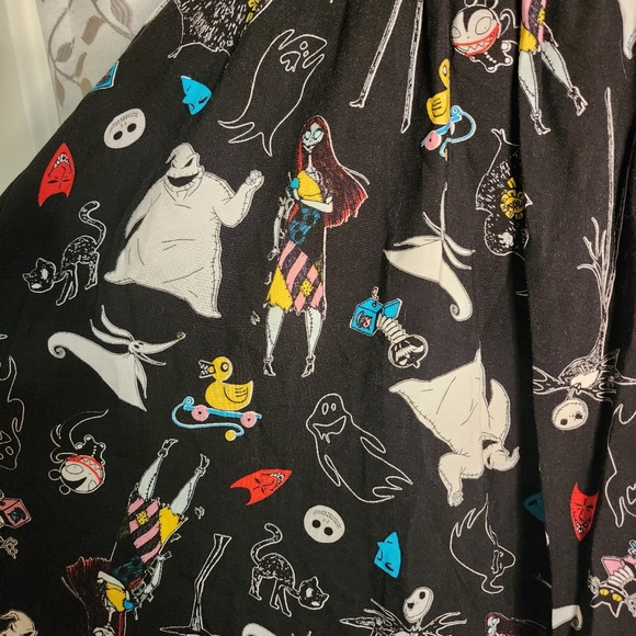 Disney Nightmare Before Christmas Black Patterned Faux Wrap Dress size 3X - Picture 5 of 8